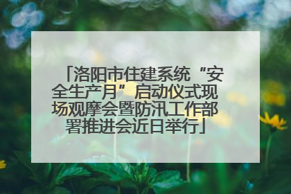 洛阳市住建系统“安全生产月”启动仪式现场观摩会暨防汛工作部署推进会近日举行