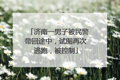 济南一男子被民警带回途中，试图再次逃跑，被控制