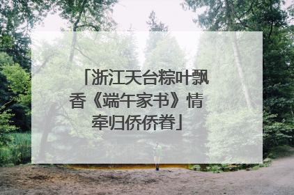 浙江天台粽叶飘香《端午家书》情牵归侨侨眷
