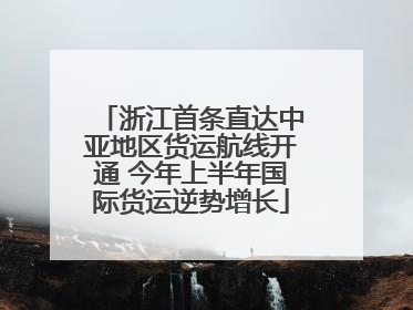 浙江首条直达中亚地区货运航线开通 今年上半年国际货运逆势增长