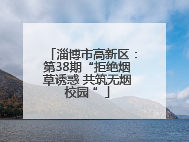 淄博市高新区：第38期“拒绝烟草诱惑 共筑无烟校园 ”