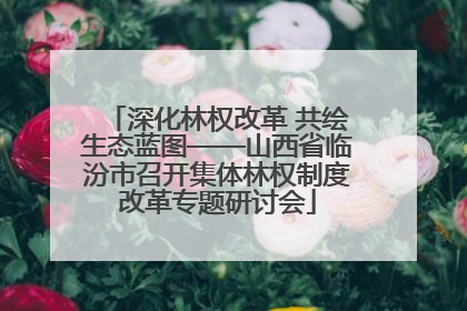 深化林权改革 共绘生态蓝图——山西省临汾市召开集体林权制度改革专题研讨会