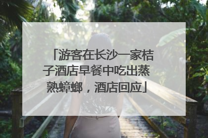 游客在长沙一家桔子酒店早餐中吃出蒸熟蟑螂，酒店回应