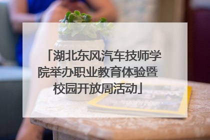 湖北东风汽车技师学院举办职业教育体验暨校园开放周活动