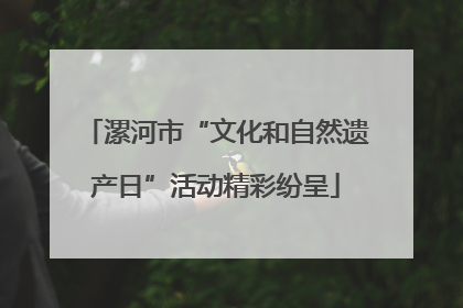 漯河市“文化和自然遗产日”活动精彩纷呈