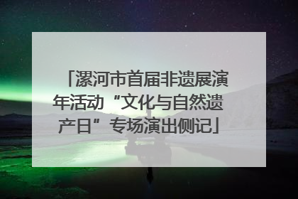 漯河市首届非遗展演年活动“文化与自然遗产日”专场演出侧记