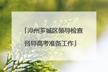 漳州芗城区领导检查督导高考准备工作