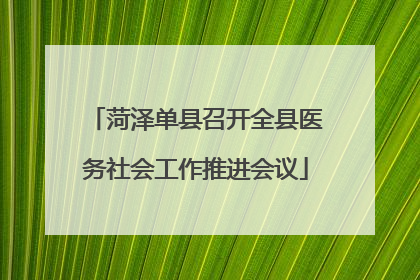 菏泽单县召开全县医务社会工作推进会议