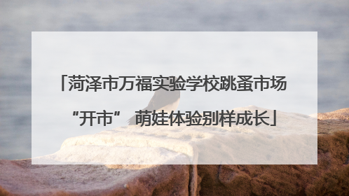 菏泽市万福实验学校跳蚤市场“开市” 萌娃体验别样成长