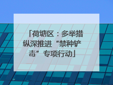 荷塘区：多举措纵深推进“禁种铲毒”专项行动