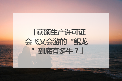 获颁生产许可证 会飞又会游的“鲲龙”到底有多牛？