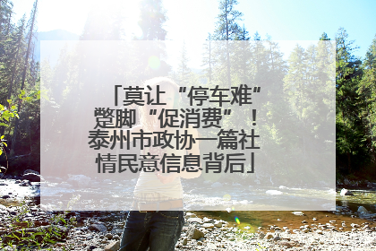莫让“停车难”蹩脚“促消费”！泰州市政协一篇社情民意信息背后