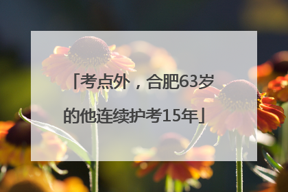 考点外，合肥63岁的他连续护考15年