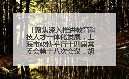 聚焦深入推进教育科技人才一体化发展，上海市政协举行十四届常委会第十八次会议，胡文容出席并讲话