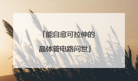 能自愈可拉伸的晶体管电路问世
