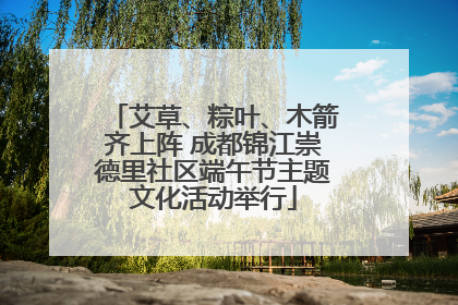 艾草、粽叶、木箭齐上阵 成都锦江崇德里社区端午节主题文化活动举行