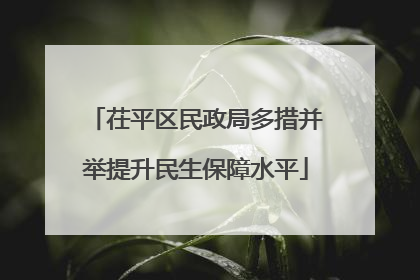 茌平区民政局多措并举提升民生保障水平