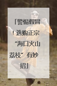 警惕假冒！选购正宗“海口火山荔枝”有妙招