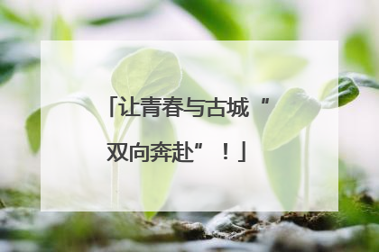 让青春与古城“双向奔赴”！