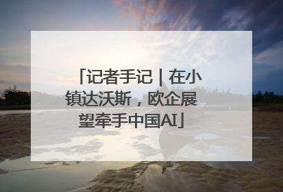 记者手记｜在小镇达沃斯，欧企展望牵手中国AI