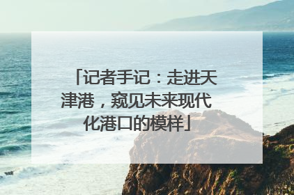 记者手记：走进天津港，窥见未来现代化港口的模样