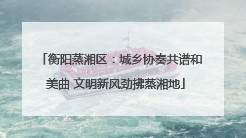 衡阳蒸湘区：城乡协奏共谱和美曲 文明新风劲拂蒸湘地