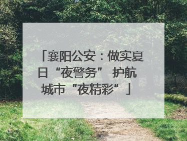 襄阳公安：做实夏日“夜警务” 护航城市“夜精彩”
