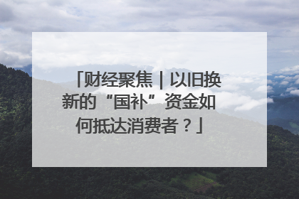 财经聚焦｜以旧换新的“国补”资金如何抵达消费者？