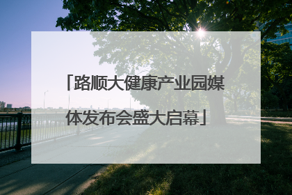 路顺大健康产业园媒体发布会盛大启幕