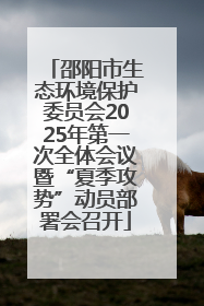 邵阳市生态环境保护委员会2025年第一次全体会议暨“夏季攻势”动员部署会召开