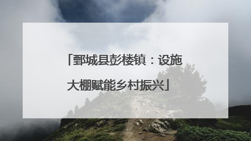 鄄城县彭楼镇：设施大棚赋能乡村振兴
