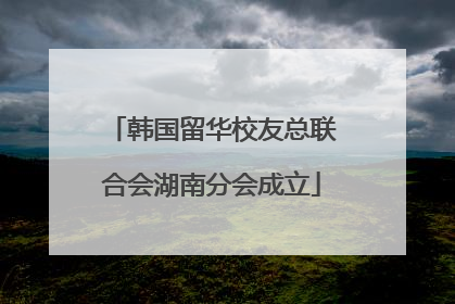韩国留华校友总联合会湖南分会成立