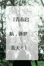 青春启航，逐梦蓝天！
