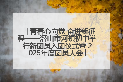 青春心向党 奋进新征程——潜山市河镇初中举行新团员入团仪式暨 2025年度团员大会