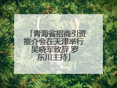 青海省招商引资推介会在天津举行 吴晓军致辞 罗东川主持