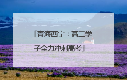 青海西宁：高三学子全力冲刺高考