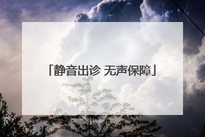 静音出诊 无声保障