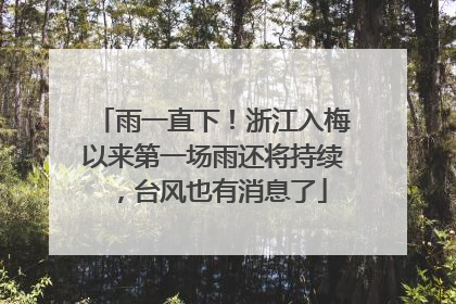 雨一直下！浙江入梅以来第一场雨还将持续，台风也有消息了