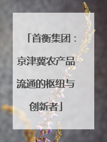 首衡集团：京津冀农产品流通的枢纽与创新者