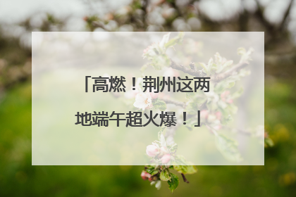 高燃！荆州这两地端午超火爆！
