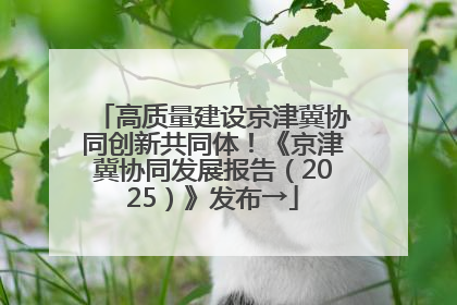 高质量建设京津冀协同创新共同体！《京津冀协同发展报告（2025）》发布→