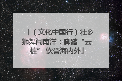 （文化中国行）壮乡狮舞闯南洋：脚踏“云桩” 饮誉海内外