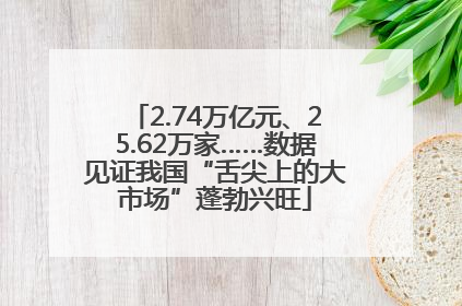 2.74万亿元、25.62万家……数据见证我国“舌尖上的大市场”蓬勃兴旺