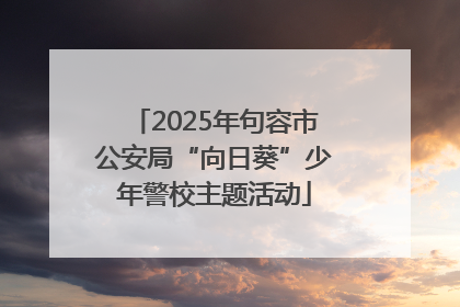 2025年句容市公安局“向日葵”少年警校主题活动