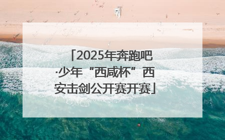 2025年奔跑吧·少年“西咸杯”西安击剑公开赛开赛