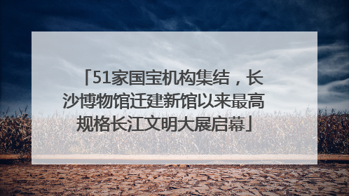 51家国宝机构集结，长沙博物馆迁建新馆以来最高规格长江文明大展启幕