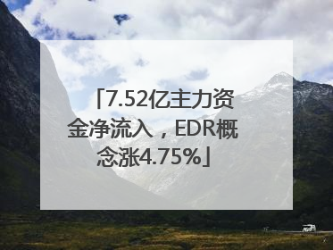 7.52亿主力资金净流入，EDR概念涨4.75%