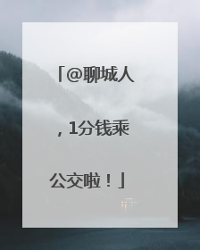@聊城人，1分钱乘公交啦！